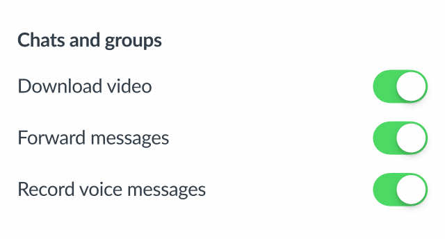 Privacy settings in Compass