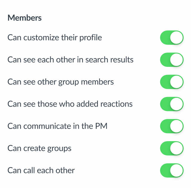 Privacy settings in Compass