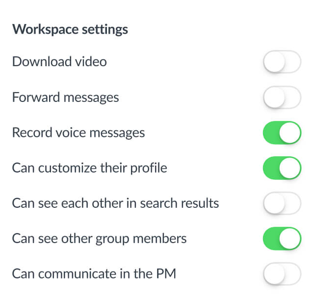 Privacy settings in Compass